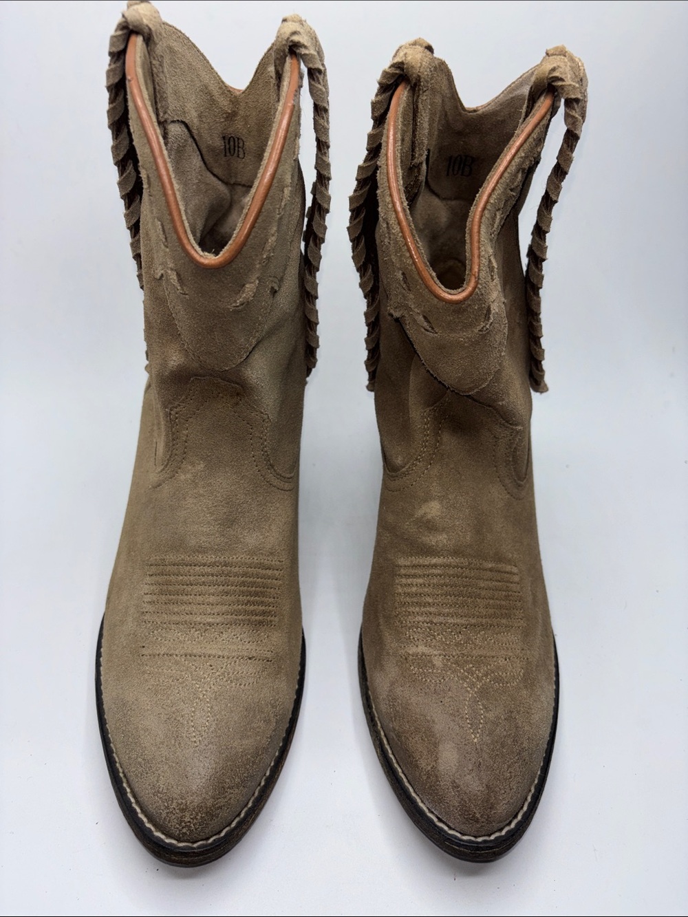 Ariat Women's Western Cowboy Suede Boots Tan Size 10B